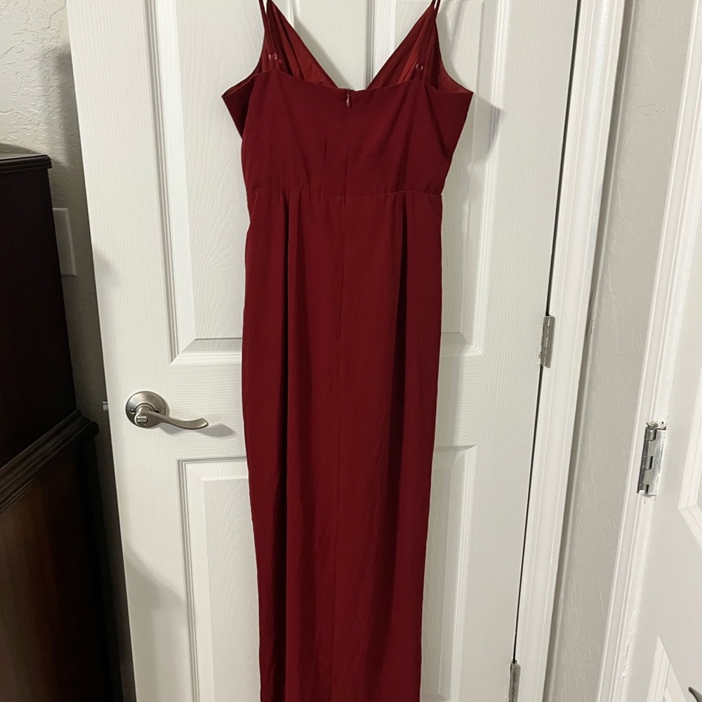 Simple Red Sheath Maxi Dress for Weddings